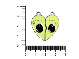 Dije Esmaltado Divisible Paltas Plateado x 5 Unidades FOTO 2